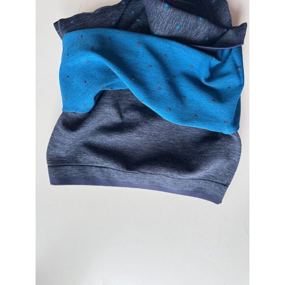 SPLITS59 Coco Navy Blue Polka Dot Seamless Jersey Cropped T-Shirt Top, Size S/M - Picture 12 of 15